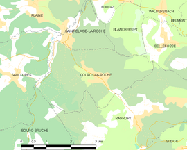 Mapa obce Colroy-la-Roche