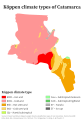 Köppen climate map of Catamarca