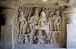 Ellora cave29 Shiva-Parvati-Ravana.jpg