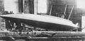 1888 - 1st version of the Gymnote submarine. A. C. KREBS holds the airing mast. [18]