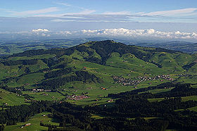 Nördlicher Ausblick vom Kronberg nach St. Jakobsbad und Gonten