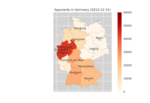 Spaniards in germany per bundesland in 2015