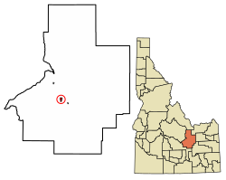 Location of Arco in Butte County, Idaho.