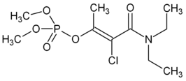 Structuurformule van fosfamidon