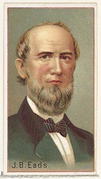 File:J. B. Eads, printer's sample for the World's Inventors souvenir album (A25) for Allen & Ginter Cigarettes MET DP838823.jpg