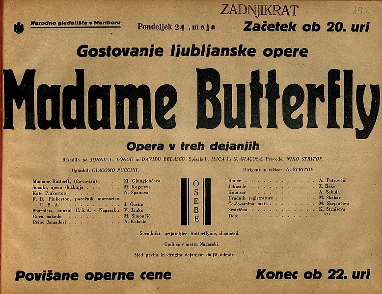 File:Plakat za predstavo Madame Butterfly v Narodnem gledališču v Mariboru 25. maja 1937.jpg