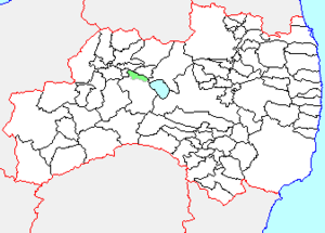 河東町の県内位置図