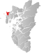 Staðseting av kommununi í fylkinum