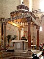 Ciborium and altar