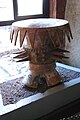 "Tlecaxilt"), Tlahuica culture brazier from Teopanzolco (Morelos), on display at the Palace of Cortes, Cuernavaca, Mexico.