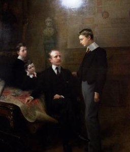 Eugène II Schneider et ses fils.