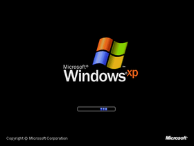 Écran de démarrage de Windows XP