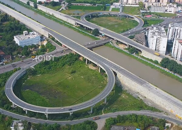 6 lane Kisan Path Cloverleaf Interchange at Ayodhya Road, Lucknow