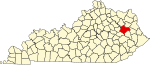 State map highlighting Morgan County