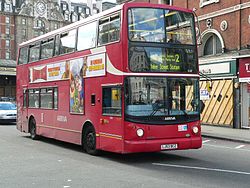 Arriva London Volvo B7TL / Alexander ALX400 leaving Victoria bus station on route 2, 04/10/2006.