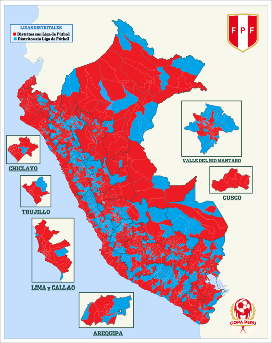 Ligas Distritales activas.