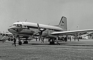 Avia Av-14T OK-LCA od ČSA na pařížském aerosalonu roku 1957