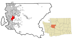 Vị trí của Renton in King County and Washington