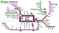 Deutsch: Netzplan 2007 mit der nicht gebauten Linie S4 English: map of 2007 including unbuild Line S4