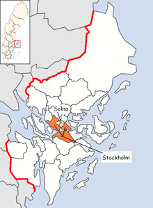 Situo de Solna en provinco Stokholmo