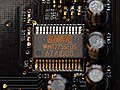 Стерео АЦП со встроенным четырехканальным стерео мультиплексором Wolfson Microelectronics WM8775SEDS, размещённый на X-Fi Fatal1ty Pro