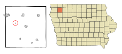 Location of Archer, Iowa