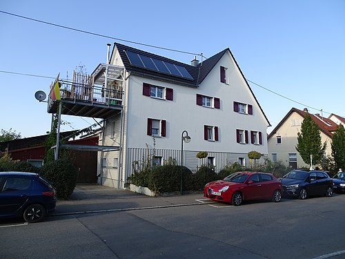 House in Reicheneck, a rural structured suburb of Reutlingen, Germany