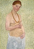 Paula Modersohn-Becker, Selbstbildnis am 6 Hochzeitstag ("Self-portrait on her 6th wedding anniversary") 1906