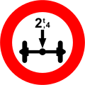 18g) — No vehicles weighing more than 2.4 tonnes per axle