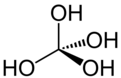 Stereo skeletal formula of orthocarbonic acid