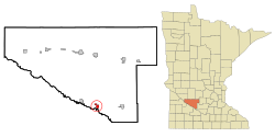 Location of Franklin, Minnesota