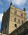 Tour lanterne romane de l'abbaye de Tewkesbury.