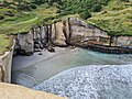 Tunnel Beach overview landscape. December 2021