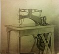 1875 - Imitation drawing of a machine for sewing the sails of the tuna boats of Belle-île isle (Morbihan) made by A. C. KREBS. [3]