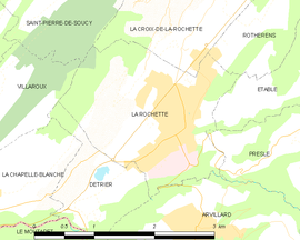 Mapa obce La Rochette