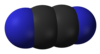 Spacefill model of cyanogen
