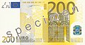 Billete de 200 euros de 2002.