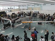 神戸ポートターミナルで展示された三式戦闘機二型（2016年10月撮影）