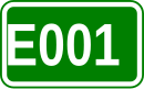 Zeichen der Europastraße 001