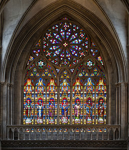 Verrière nord du transept.