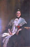 Gabrielle D. Clements, Mary E. Garrett, 1917, made after a portrait by John Singer Sargent, 1904, Bryn Mawr College Library.jpg