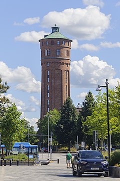 Vattentornet i centrala Trollhättan