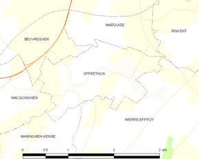 Poziția localității Offrethun