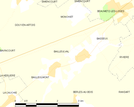 Mapa obce Bailleulval