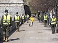 Dispiego di un convoglio militare a Pamplona il 2 aprile.