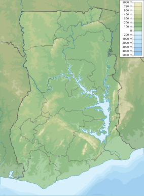 Map showing the location of Kyabobo National Park