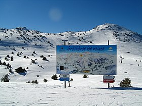 Vue aérienne de la station.