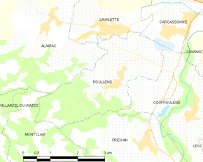 Poziția localității Roullens