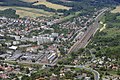 Ajka vasútállomása a levegőből fényképezve
