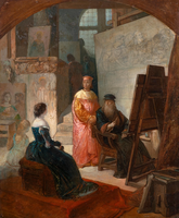 La bella Cecilia Gallerani dipinta da Leonardo alla presenza di Ludovico, Cherubino Cornienti.